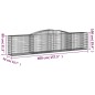 vidaXL Gabionen mit Hochbogen 2 Stk. 400x50x80/100cm Verzinktes Eisen vidaXL Gabionen mit Hochbogen 2 Stk. 400x50x80/100cm Verzinktes Eisen