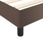 vidaXL Boxspringbett mit Matratze Braun 100x200 cm Kunstleder vidaXL Boxspringbett mit Matratze Braun 100x200 cm Kunstleder