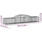 vidaXL Gabionen mit Hochbogen 12 Stk. 300x50x40/60 cm Verzinktes Eisen vidaXL Gabionen mit Hochbogen 12 Stk. 300x50x40/60 cm Verzinktes Eisen