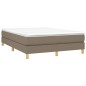 vidaXL Boxspringbett mit Matratze Taupe 140x200 cm Stoff vidaXL Boxspringbett mit Matratze Taupe 140x200 cm Stoff