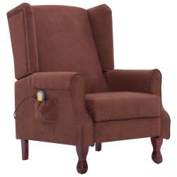 Massagesessel Braun Stoff