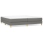 vidaXL Boxspringbett mit Matratze Dunkelgrau 200x200 cm Stoff vidaXL Boxspringbett mit Matratze Dunkelgrau 200x200 cm Stoff