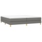 vidaXL Boxspringbett mit Matratze Dunkelgrau 200x200 cm Stoff vidaXL Boxspringbett mit Matratze Dunkelgrau 200x200 cm Stoff