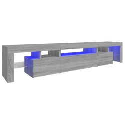 vidaXL TV-Schrank mit LED-Leuchten Grau Sonoma 215x36,5x40 cm