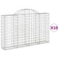 vidaXL Gabionen mit Hochbogen 18Stk. 200x30x120/140cm Verzinktes Eisen vidaXL Gabionen mit Hochbogen 18Stk. 200x30x120/140cm Verzinktes Eisen