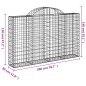 vidaXL Gabionen mit Hochbogen 18Stk. 200x30x120/140cm Verzinktes Eisen vidaXL Gabionen mit Hochbogen 18Stk. 200x30x120/140cm Verzinktes Eisen