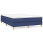 vidaXL Boxspringbett mit Matratze Blau 140x200 cm Stoff vidaXL Boxspringbett mit Matratze Blau 140x200 cm Stoff