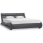 Bettgestell mit LED Grau Kunstleder 160x200 cm Bettgestell mit LED Grau Kunstleder 160x200 cm
