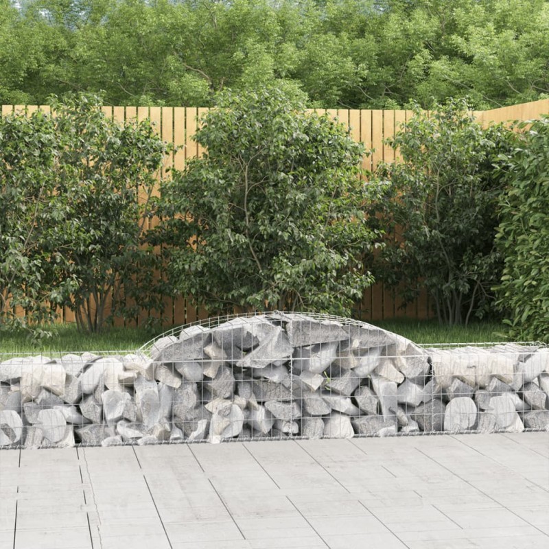 vidaXL Gabionen mit Hochbogen 17 Stk. 300x50x40/60 cm Verzinktes Eisen vidaXL Gabionen mit Hochbogen 17 Stk. 300x50x40/60 cm Verzinktes Eisen