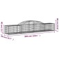 vidaXL Gabionen mit Hochbogen 17 Stk. 300x50x40/60 cm Verzinktes Eisen vidaXL Gabionen mit Hochbogen 17 Stk. 300x50x40/60 cm Verzinktes Eisen