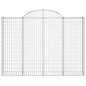 vidaXL Gabionen mit Hochbogen 10Stk. 200x30x140/160cm Verzinktes Eisen