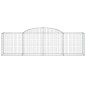 vidaXL Gabionen mit Hochbogen 8 Stk. 300x50x80/100 cm Verzinktes Eisen vidaXL Gabionen mit Hochbogen 8 Stk. 300x50x80/100 cm Verzinktes Eisen