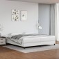 vidaXL Boxspringbett mit Matratze Weiß 200x200 cm Kunstleder vidaXL Boxspringbett mit Matratze Weiß 200x200 cm Kunstleder