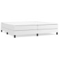 vidaXL Boxspringbett mit Matratze Weiß 200x200 cm Kunstleder vidaXL Boxspringbett mit Matratze Weiß 200x200 cm Kunstleder