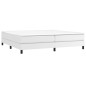 vidaXL Boxspringbett mit Matratze Weiß 200x200 cm Kunstleder vidaXL Boxspringbett mit Matratze Weiß 200x200 cm Kunstleder