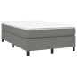 vidaXL Boxspringbett mit Matratze Dunkelgrau 120x200 cm Stoff vidaXL Boxspringbett mit Matratze Dunkelgrau 120x200 cm Stoff