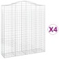 vidaXL Gabionen mit Hochbogen 4 Stk. 200x50x220/240cm Verzinktes Eisen vidaXL Gabionen mit Hochbogen 4 Stk. 200x50x220/240cm Verzinktes Eisen