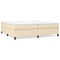 vidaXL Boxspringbett mit Matratze Creme 200x200 cm Stoff vidaXL Boxspringbett mit Matratze Creme 200x200 cm Stoff