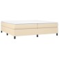 vidaXL Boxspringbett mit Matratze Creme 200x200 cm Stoff vidaXL Boxspringbett mit Matratze Creme 200x200 cm Stoff
