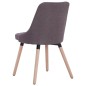 Esszimmerstühle 2 Stk. Taupe Stoff Esszimmerstühle 2 Stk. Taupe Stoff