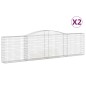 vidaXL Gabionen mit Hochbogen 2 Stk. 400x30x100/120cm Verzinktes Eisen vidaXL Gabionen mit Hochbogen 2 Stk. 400x30x100/120cm Verzinktes Eisen
