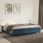vidaXL Boxspringbett mit Matratze Dunkelblau 200x200 cm Samt vidaXL Boxspringbett mit Matratze Dunkelblau 200x200 cm Samt