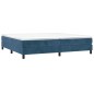 vidaXL Boxspringbett mit Matratze Dunkelblau 200x200 cm Samt vidaXL Boxspringbett mit Matratze Dunkelblau 200x200 cm Samt