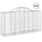 vidaXL Gabionen mit Hochbogen 12 Stk 200x50x100/120cm Verzinktes Eisen vidaXL Gabionen mit Hochbogen 12 Stk 200x50x100/120cm Verzinktes Eisen