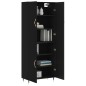 Highboard Schwarz 69,5x34x180 cm Holzwerkstoff Highboard Schwarz 69,5x34x180 cm Holzwerkstoff