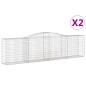 vidaXL Gabionen mit Hochbogen 2 Stk. 400x50x100/120cm Verzinktes Eisen vidaXL Gabionen mit Hochbogen 2 Stk. 400x50x100/120cm Verzinktes Eisen