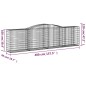 vidaXL Gabionen mit Hochbogen 2 Stk. 400x50x100/120cm Verzinktes Eisen vidaXL Gabionen mit Hochbogen 2 Stk. 400x50x100/120cm Verzinktes Eisen