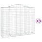 vidaXL Gabionen mit Hochbogen 3 Stk. 200x50x160/180cm Verzinktes Eisen vidaXL Gabionen mit Hochbogen 3 Stk. 200x50x160/180cm Verzinktes Eisen