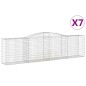 vidaXL Gabionen mit Hochbogen 7 Stk. 400x50x100/120cm Verzinktes Eisen vidaXL Gabionen mit Hochbogen 7 Stk. 400x50x100/120cm Verzinktes Eisen