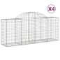 vidaXL Gabionen mit Hochbogen 4 Stk. 200x50x80/100 cm Verzinktes Eisen vidaXL Gabionen mit Hochbogen 4 Stk. 200x50x80/100 cm Verzinktes Eisen