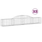 vidaXL Gabionen mit Hochbogen 8 Stk. 300x30x40/60 cm Verzinktes Eisen vidaXL Gabionen mit Hochbogen 8 Stk. 300x30x40/60 cm Verzinktes Eisen