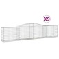 vidaXL Gabionen mit Hochbogen 9 Stk. 400x50x80/100cm Verzinktes Eisen vidaXL Gabionen mit Hochbogen 9 Stk. 400x50x80/100cm Verzinktes Eisen