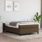 vidaXL Boxspringbett mit Matratze Dunkelbraun 120x200 cm Stoff