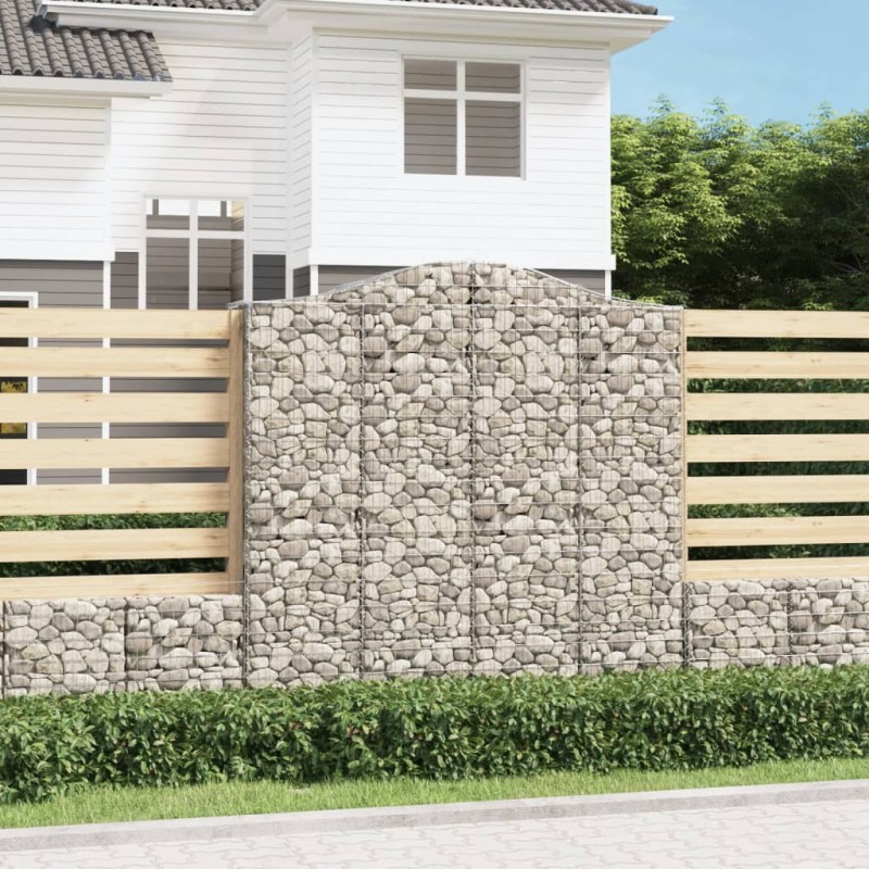 vidaXL Gabionen mit Hochbogen 5 Stk. 200x50x200/220cm Verzinktes Eisen vidaXL Gabionen mit Hochbogen 5 Stk. 200x50x200/220cm Verzinktes Eisen