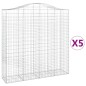 vidaXL Gabionen mit Hochbogen 5 Stk. 200x50x200/220cm Verzinktes Eisen vidaXL Gabionen mit Hochbogen 5 Stk. 200x50x200/220cm Verzinktes Eisen