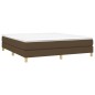 vidaXL Boxspringbett mit Matratze Dunkelbraun 180x200 cm Stoff vidaXL Boxspringbett mit Matratze Dunkelbraun 180x200 cm Stoff