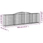 vidaXL Gabionen mit Hochbogen 4 Stk. 400x50x100/120cm Verzinktes Eisen vidaXL Gabionen mit Hochbogen 4 Stk. 400x50x100/120cm Verzinktes Eisen