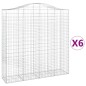 vidaXL Gabionen mit Hochbogen 6 Stk. 200x50x200/220cm Verzinktes Eisen vidaXL Gabionen mit Hochbogen 6 Stk. 200x50x200/220cm Verzinktes Eisen