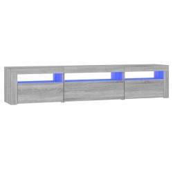 vidaXL TV-Schrank mit LED-Leuchten Grau Sonoma 195x35x40 cm