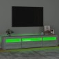 vidaXL TV-Schrank mit LED-Leuchten Grau Sonoma 195x35x40 cm vidaXL TV-Schrank mit LED-Leuchten Grau Sonoma 195x35x40 cm