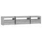 vidaXL TV-Schrank mit LED-Leuchten Grau Sonoma 195x35x40 cm vidaXL TV-Schrank mit LED-Leuchten Grau Sonoma 195x35x40 cm