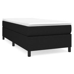 vidaXL Boxspringbett mit Matratze Schwarz 90x190 cm Stoff
