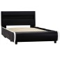 Bettgestell mit LED Schwarz Kunstleder 90x200 cm Bettgestell mit LED Schwarz Kunstleder 90x200 cm