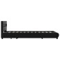 Bettgestell mit LED Schwarz Kunstleder 90x200 cm Bettgestell mit LED Schwarz Kunstleder 90x200 cm