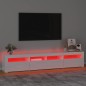 vidaXL TV-Schrank mit LED-Leuchten Hochglanz-Weiß 210x35x40 cm vidaXL TV-Schrank mit LED-Leuchten Hochglanz-Weiß 210x35x40 cm