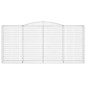 vidaXL Gabionen mit Hochbogen 2 Stk. 400x50x180/200cm Verzinktes Eisen vidaXL Gabionen mit Hochbogen 2 Stk. 400x50x180/200cm Verzinktes Eisen